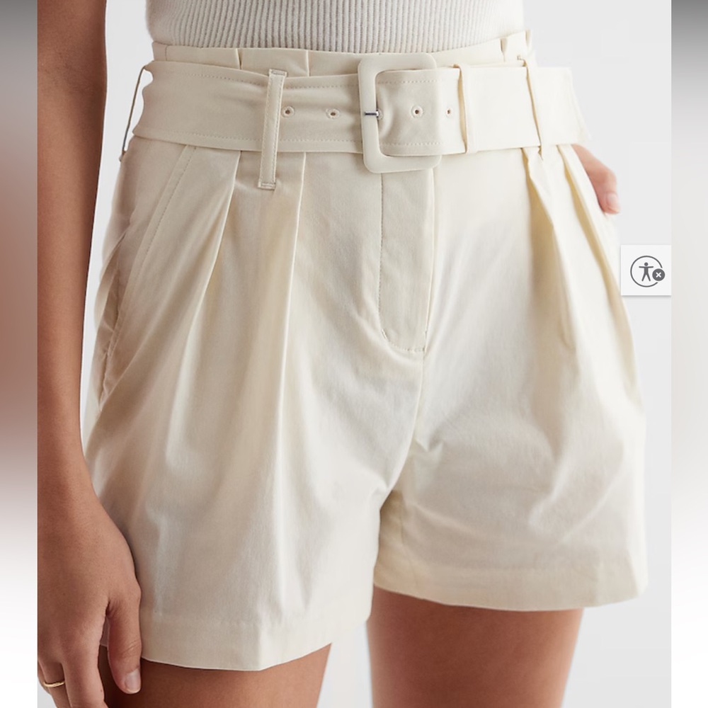 Express White Linen Shorts
